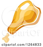 Clipart Of A Chicken Drumstick Royalty Free Vector Illustration