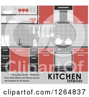 Poster, Art Print Of Kitchen Interior With Text