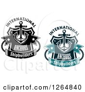 Clipart Of Anchor And Sample Text Designs Royalty Free Vector Illustration