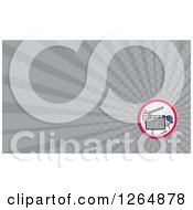 Clipart Of A Movie Director Holding Up A Clapper Board And Rays Business Card Design Royalty Free Illustration