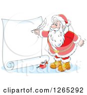 Santa Writing On A Giant Christmas Scroll