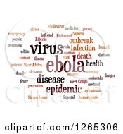 Brown Ebola Virus Word Collage On White