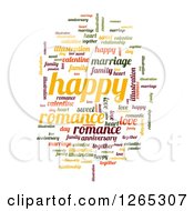 Colorful Romance Word Collage On White
