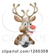Poster, Art Print Of Happy Red Nosed Rudolph Reindeer
