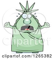 Poster, Art Print Of Scared Screaming Chubby Statue Of Liberty