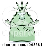 Poster, Art Print Of Careless Shrugging Chubby Statue Of Liberty