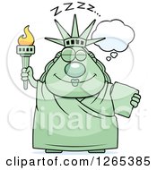Poster, Art Print Of Chubby Dozing Statue Of Liberty