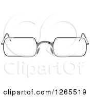 Clipart Of A Black And White Pair Of Eyeglasses Royalty Free Vector Illustration by Lal Perera