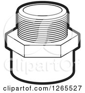 Clipart Of A Black And White Pvc Pipe Joint Royalty Free Vector Illustration by Lal Perera