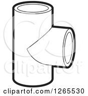 Poster, Art Print Of Black And White Pvc Pipe Joint