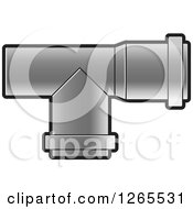 Clipart Of A Pvc Pipe Joint Royalty Free Vector Illustration