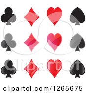 Clipart Of Playing Card Suit Shapes Royalty Free Vector Illustration