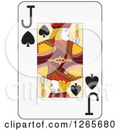 Clipart Of A Jack Of Spades Playing Card Royalty Free Vector Illustration