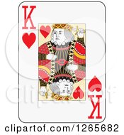 Clipart Of A King Of Hearts Playing Card Royalty Free Vector Illustration