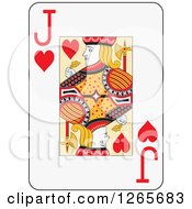 Clipart Of A Jack Of Hearts Playing Card Royalty Free Vector Illustration