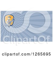 Clipart Of A Male Mechanic With A Wrench Business Card Design Royalty Free Illustration
