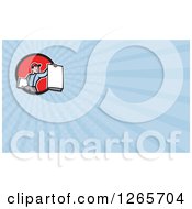 Clipart Of A Newsboy Holding Out A Paper Business Card Design Royalty Free Illustration by patrimonio