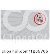 Clipart Of A Male Painter Business Card Design Royalty Free Illustration
