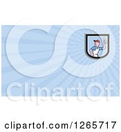 Clipart Of A Male Mason Plasterer Business Card Design Royalty Free Illustration