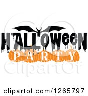Poster, Art Print Of Bat And Halloween Party Text