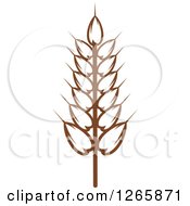 Clipart Of A Strand Of Wheat Royalty Free Vector Illustration by Vector Tradition SM