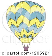 Poster, Art Print Of Blue And Yellow Hot Air Balloon