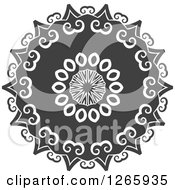 Poster, Art Print Of Grayscale Lace Circle