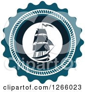 Clipart Of A Nautical Ship Logo Royalty Free Vector Illustration