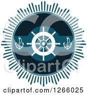 Clipart Of A Nautical Helm Ship Steering Wheel Royalty Free Vector Illustration