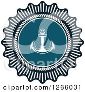 Clipart Of A Nautical Anchor Logo Royalty Free Vector Illustration