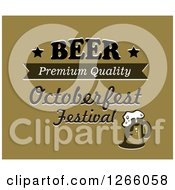 Clipart Of A Beer Premium Quality Oktoberfest Festival Design Royalty Free Vector Illustration