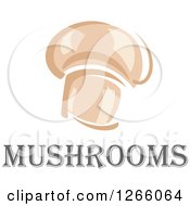 Poster, Art Print Of Button Mushroom And Text