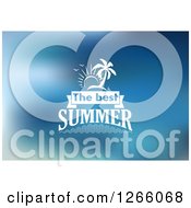 Clipart Of The Best Summer Text On Blue Royalty Free Vector Illustration