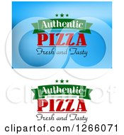 Clipart Of Authentic Pizza Fresh And Tasty Designs Royalty Free Vector Illustration