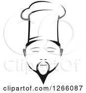 Poster, Art Print Of Black And White Male Asian Chef Face