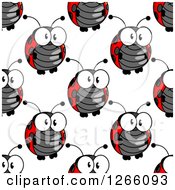 Clipart Of A Seamless Background Pattern Of Ladybugs Royalty Free Vector Illustration by Vector Tradition SM
