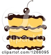 Poster, Art Print Of Layered Cake With Chocolate