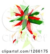 Poster, Art Print Of Geometric Christmas Poinsettia Plant