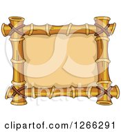 Clipart Of A Bamboo Frame Royalty Free Vector Illustration