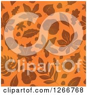 Poster, Art Print Of Seamless Orange Autumn Leaf Background Pattern