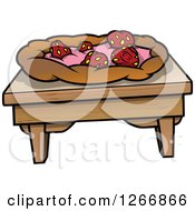 Clipart Of A Strawberry Pie Royalty Free Vector Illustration by dero