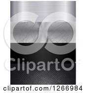 Clipart Of A Trio Of Metal Texture Website Banner Headers Royalty Free Vector Illustration