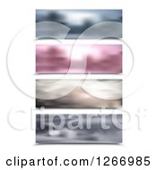 Clipart Of A Trio Of Colorful Blur Website Banner Headers Royalty Free Vector Illustration