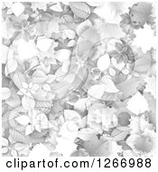 Poster, Art Print Of Background Of Grayscale Autumn Leaves
