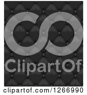 Poster, Art Print Of Black Leather Upholstery Seamless Background