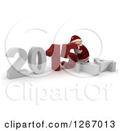 Poster, Art Print Of 3d Santa Pushing 2015 New Year Together By A Fallen 14