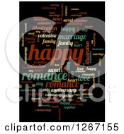 Poster, Art Print Of Cloud Of Colorful Happy Word Tags On Black