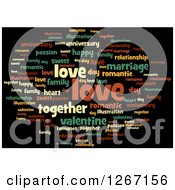 Poster, Art Print Of Cloud Of Colorful Love Word Tags On Black