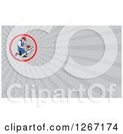 Clipart Of A Plumber Fixing A Pipe And Ray Business Card Design Royalty Free Illustration