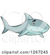 Poster, Art Print Of Happy Swimming Shark